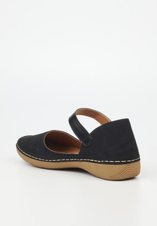 Butterfly Feet - Cindi close toe ankle strap - black