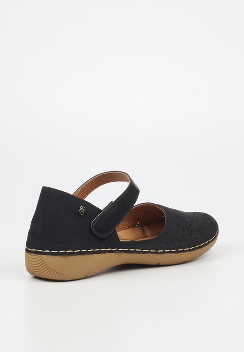 Butterfly Feet - Cindi close toe ankle strap - black