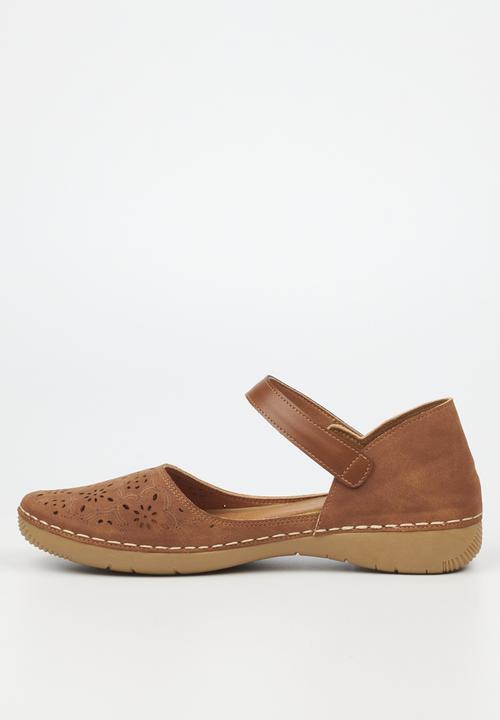 Butterfly Feet - Cindi close toe ankle strap - tan