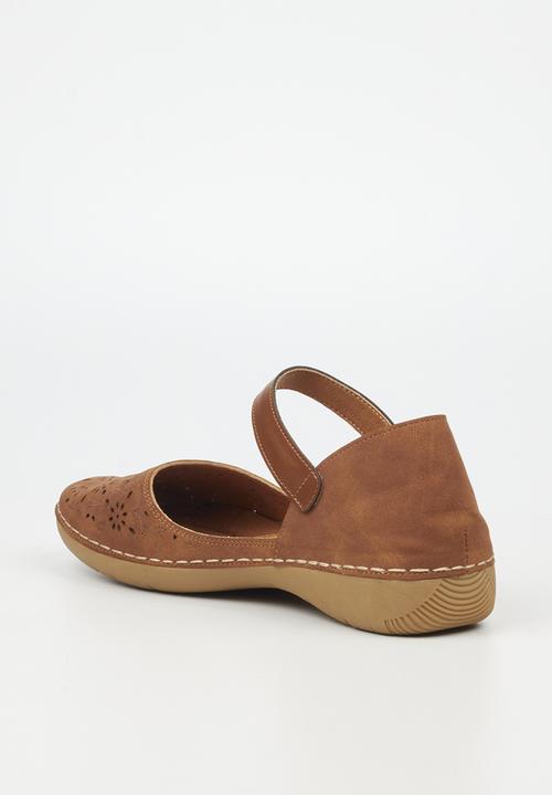 Butterfly Feet - Cindi close toe ankle strap - tan