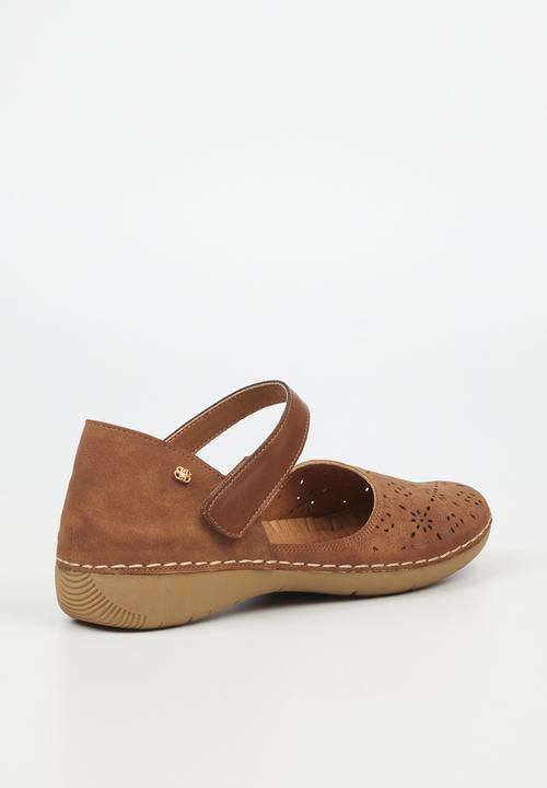 Butterfly Feet - Cindi close toe ankle strap - tan