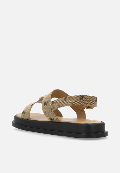 POLO - Moulded trim sandal - stone