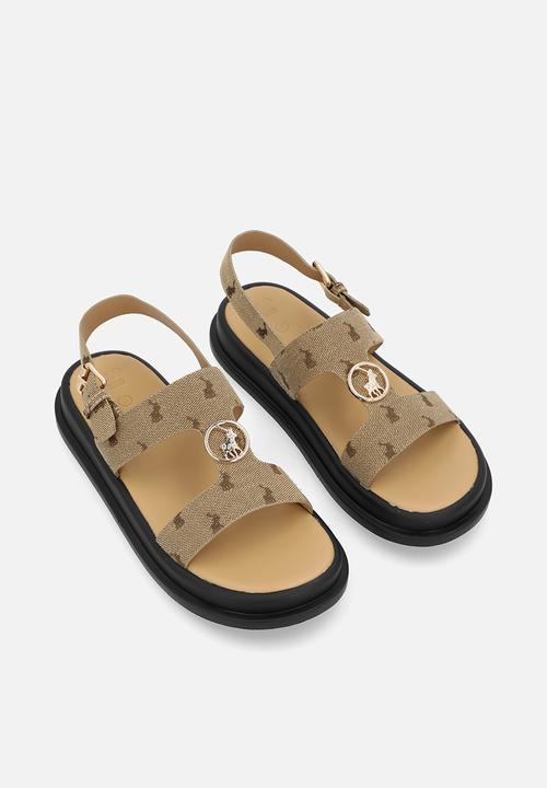 POLO - Moulded trim sandal - stone