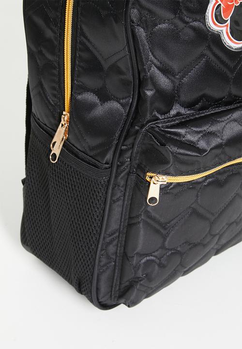 Pop Candy - Minnie Mouse heart quilted backpack - black/multi