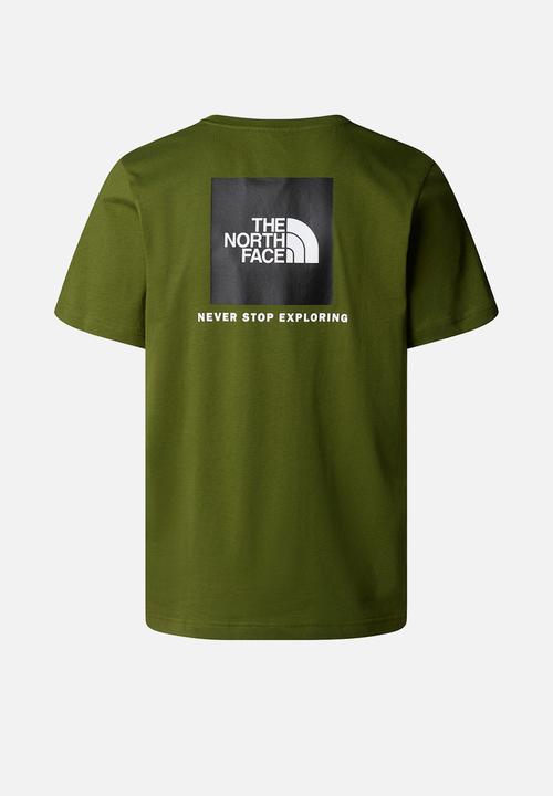 The North Face - S/S Box Nse Tee - Woodland Green-TNF Black (DIW)