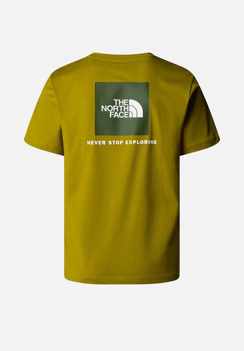 The North Face - S/S Box Nse Tee - Deep Dijon-Woodland Green (F9K)