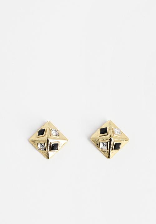 Zoe on Trend - Star studded sphere earrings - gold