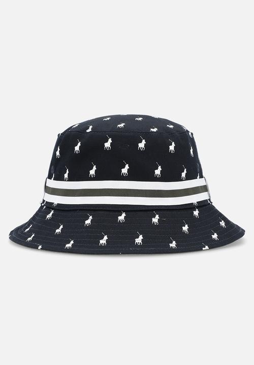 POLO - Monogram Reversible Bucket Hat - Olive/Navy