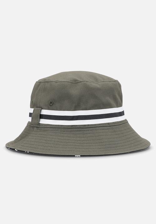POLO - Monogram Reversible Bucket Hat - Olive/Navy
