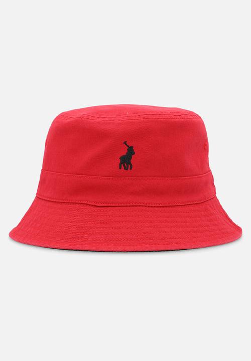 POLO - Classic Reversible Bucket Hat - Red/Black
