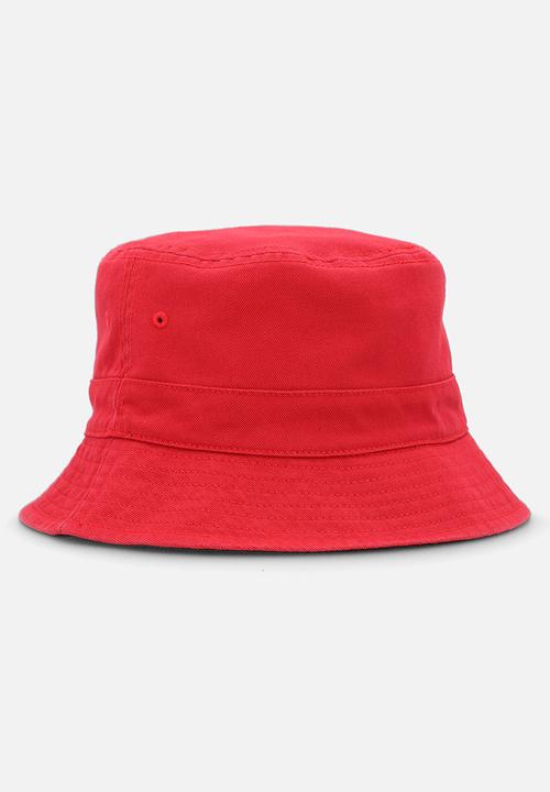 POLO - Classic Reversible Bucket Hat - Red/Black