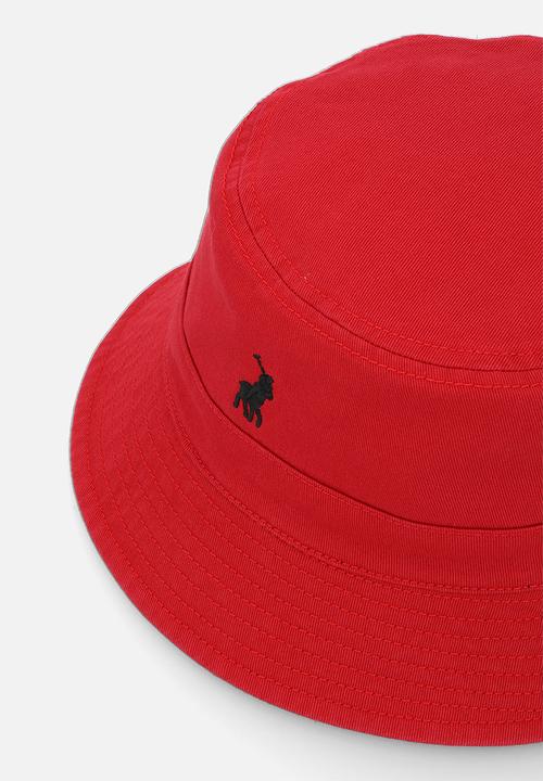 POLO - Classic Reversible Bucket Hat - Red/Black