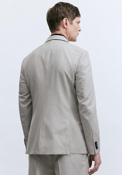H&M - Regular fit double-breasted jacket - greige