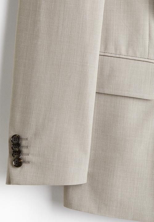 H&M - Regular fit double-breasted jacket - greige