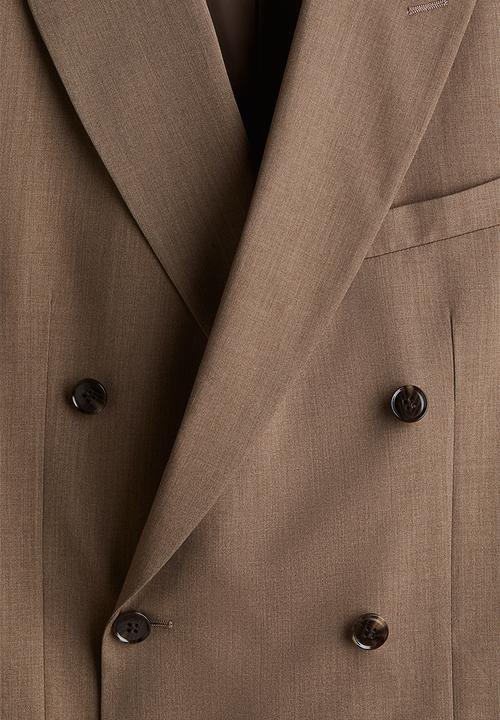 H&M - Regular fit double-breasted jacket - beige