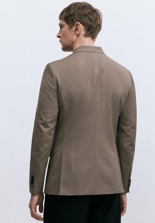 H&M - Regular fit double-breasted jacket - beige