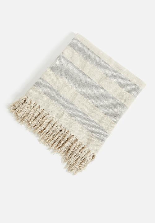 H&S - Manta cotton throw - blue