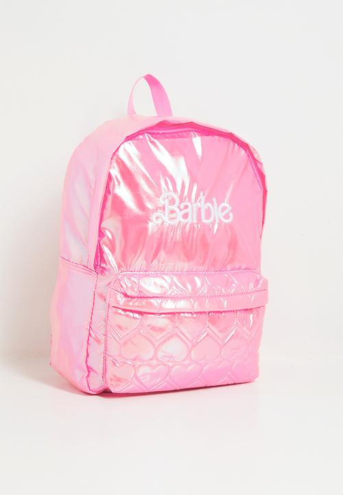 Pop Candy - Barbie backpack with heart quilted front pocket - pink shimmer