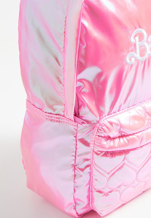 Pop Candy - Barbie backpack with heart quilted front pocket - pink shimmer