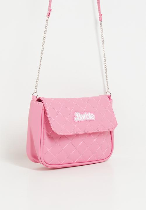Pop Candy - Barbie quilted sling bag with sewn-on rubber patch - pink