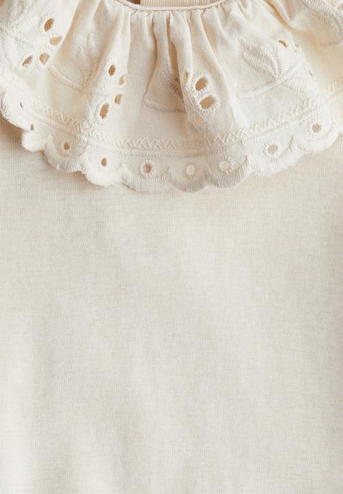 H&M - Collared bodysuit - light beige
