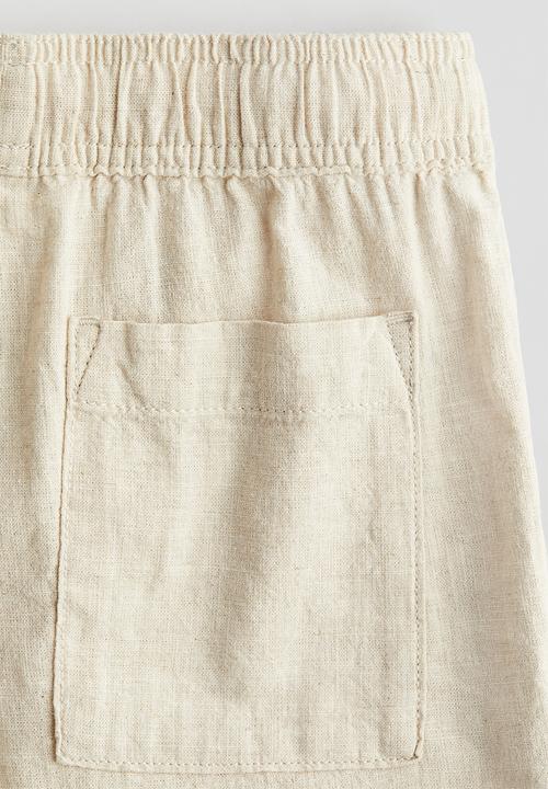 H&M - Linen-blend shorts - light beige