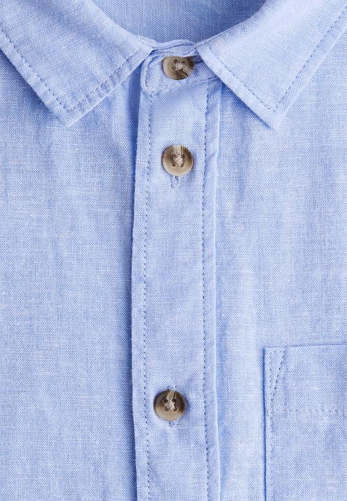 H&M - Linen-blend shirt - light blue