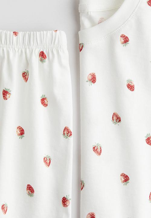 H&M - Cotton pyjamas - white/strawberries