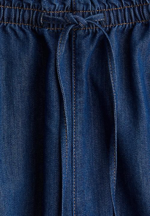 H&M - Denim pull-on trousers - denim blue