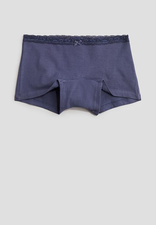 H&M - 5-Pack cotton boxers - dusty blue/light grey marl