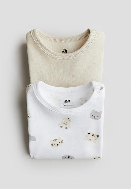 H&M - 2-Pack short-sleeved bodysuits - white/koalas 