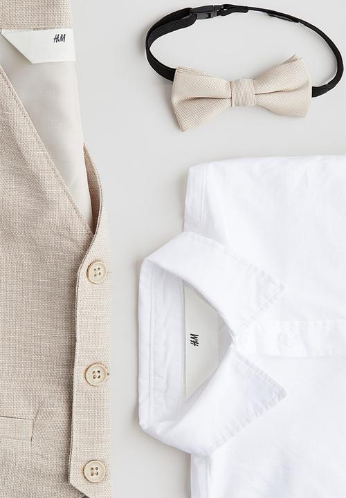 H&M - 3-Piece dressy set - light beige/white