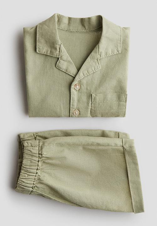 H&M - 2-Piece linen-blend set - light green