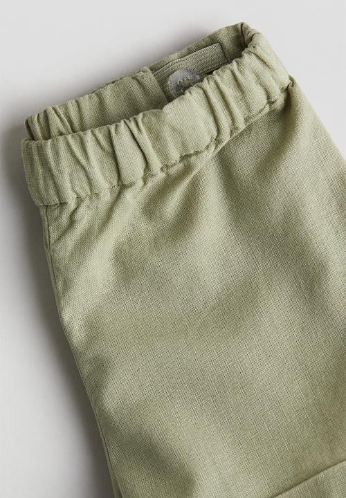 H&M - 2-Piece linen-blend set - light green
