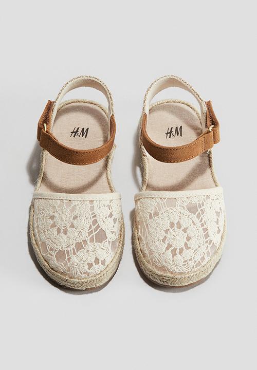 H&M - Crochet-look sandals - cream 