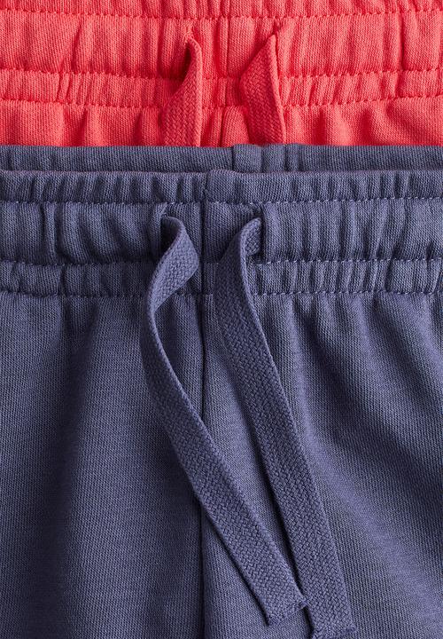 H&M - 2-Pack sweatshirt shorts - navy blue/red
