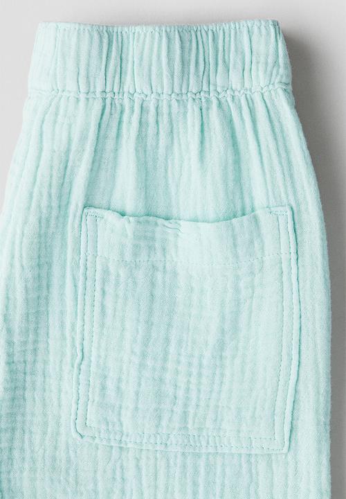 H&M - Muslin shorts - light turquoise