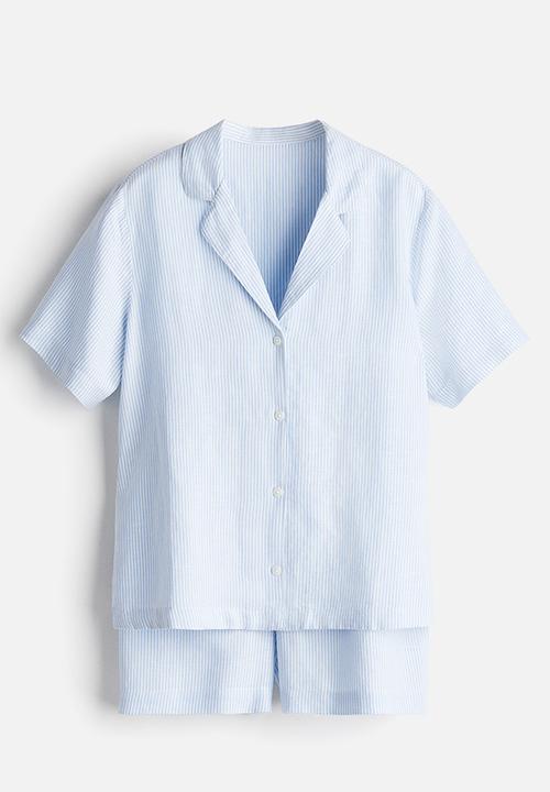 H&M - Linen-blend pyjamas - light blue