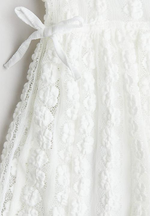 H&M - Lace-look dress - white