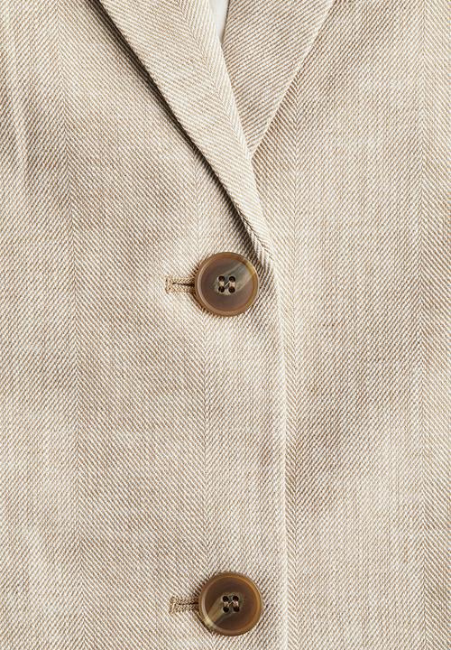 H&M - Linen-blend blazer - light beige