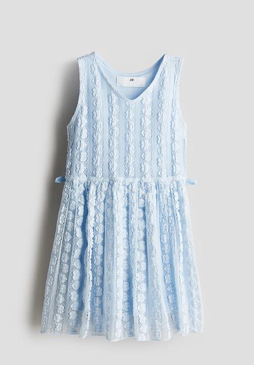Lace-look dress - light blue - 1287790002