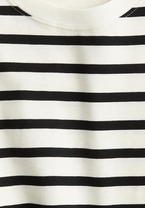 H&M - T-shirt dress - cream striped