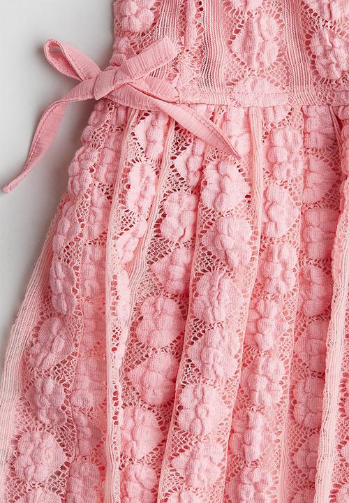 H&M - Lace-look dress - pink