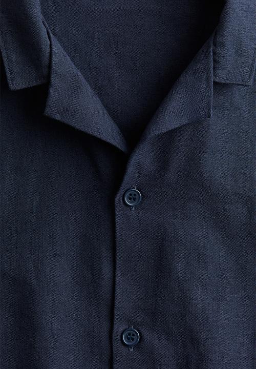 H&M - Cotton resort shirt - navy blue 