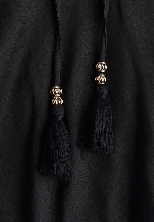 H&M - Airy drawstring shorts - black