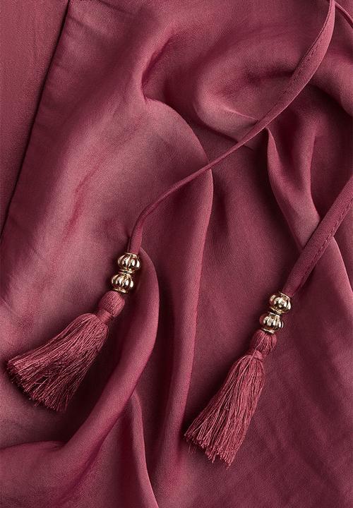 H&M - Airy drawstring shorts - dark pink