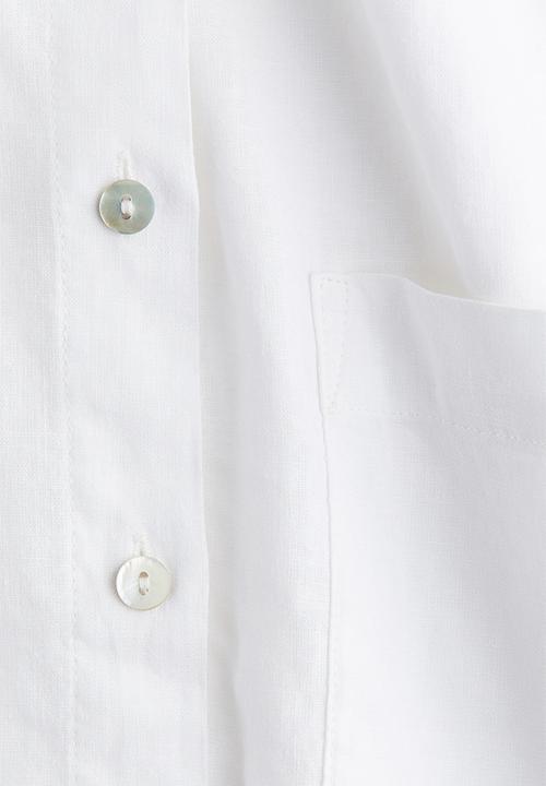 H&M - Linen-blend shirt - white