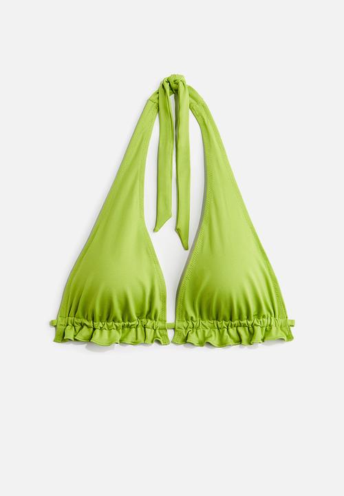 H&M - Padded triangle bikini top - lime green