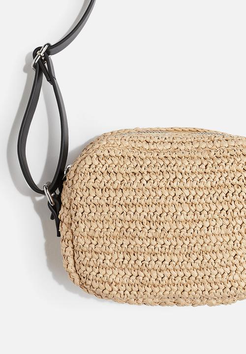 H&M - Straw crossbody bag - beige