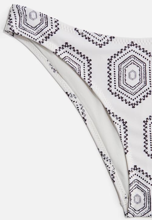 H&M - Cheeky bikini bottoms - white patterned